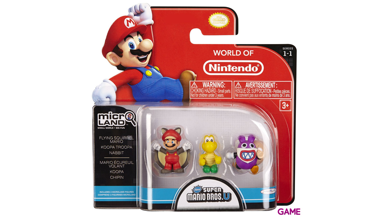 Pack de 3 Microfiguras Mario 2cm Serie 1-3