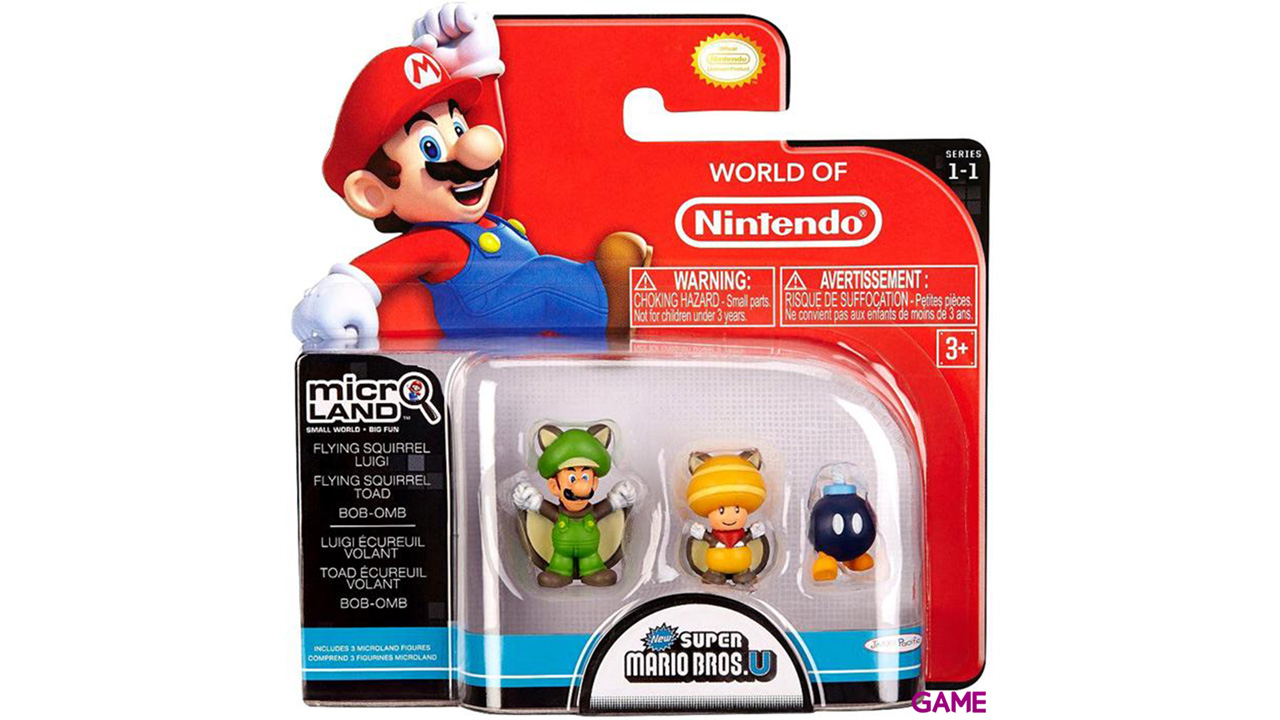 Pack de 3 Microfiguras Mario 2cm Serie 1-4