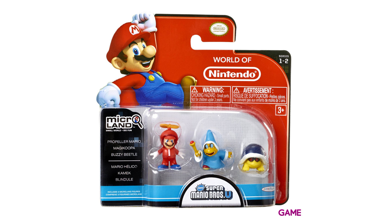 Pack de 3 Microfiguras Mario 2cm Serie 2-4