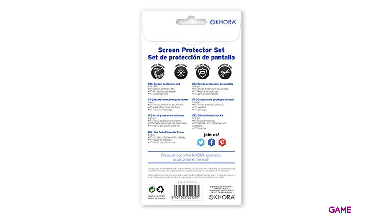 Set de Protección de Pantalla para Galaxy S4 Khora-2