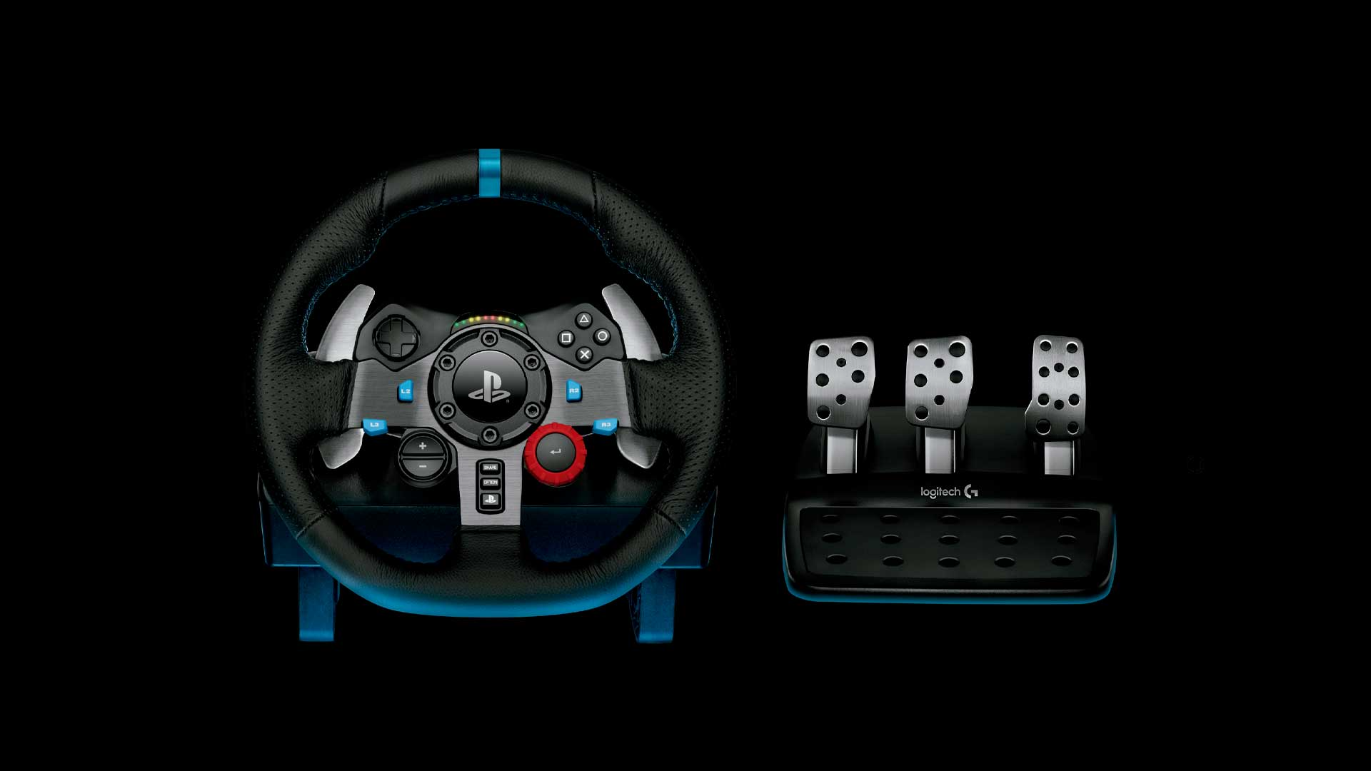 Logitech G29 Driving Force Volante de Carreras y Pedales, Force Feedback,  Aluminio Anodizado, Palancas de cambio, Enchufe EU, PS5, PS4, PC, Mac,  Compatible con F1 23 & Gran Turismo 7, Negro 