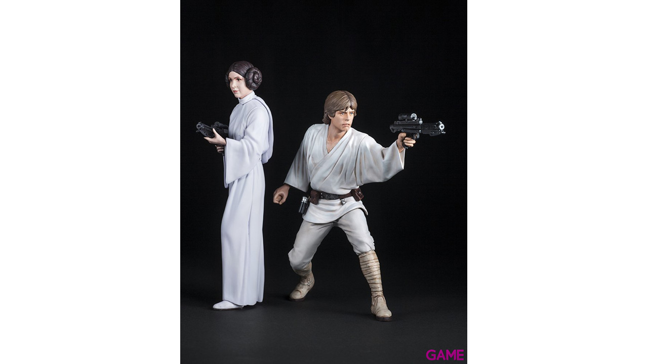 Set Estatuas Star Wars Luke Skywalker y Leia-0