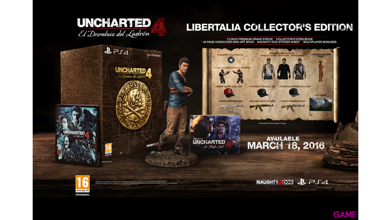 Uncharted 4 Edición Coleccionista Libertalia