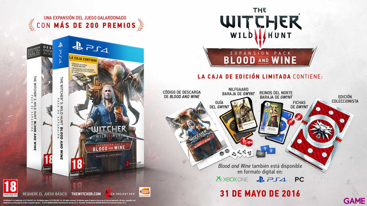 The Witcher 3 : Wild Hunt Blood And Wine Expansion Pack 2-0