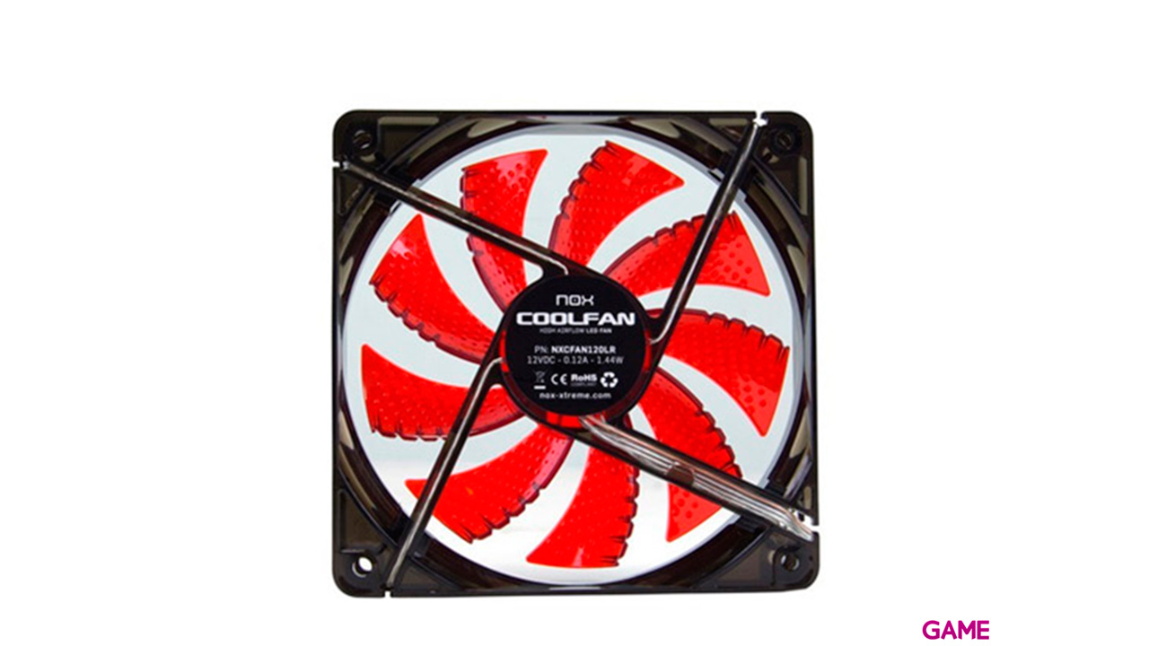 Nox CoolFan Led Rojo 120mm - Ventilador Caja-1