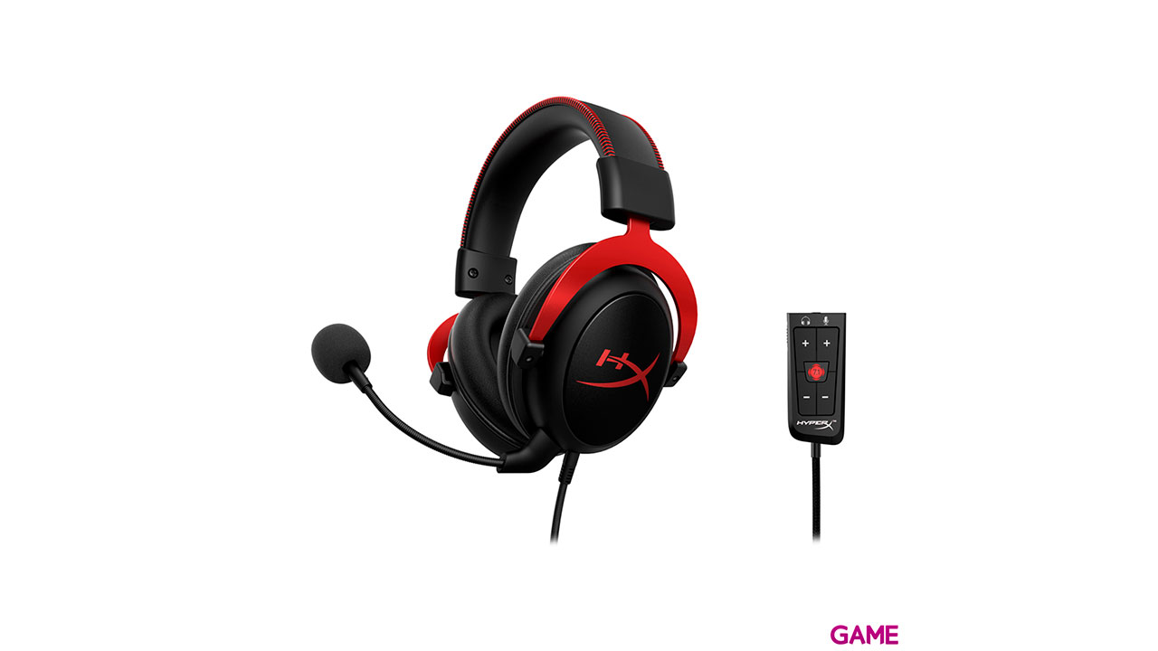 HyperX Cloud II Rojo 7.1 PC-PS4-PS5-XBOX-SWITCH-MOVIL - Auriculares Gaming-4