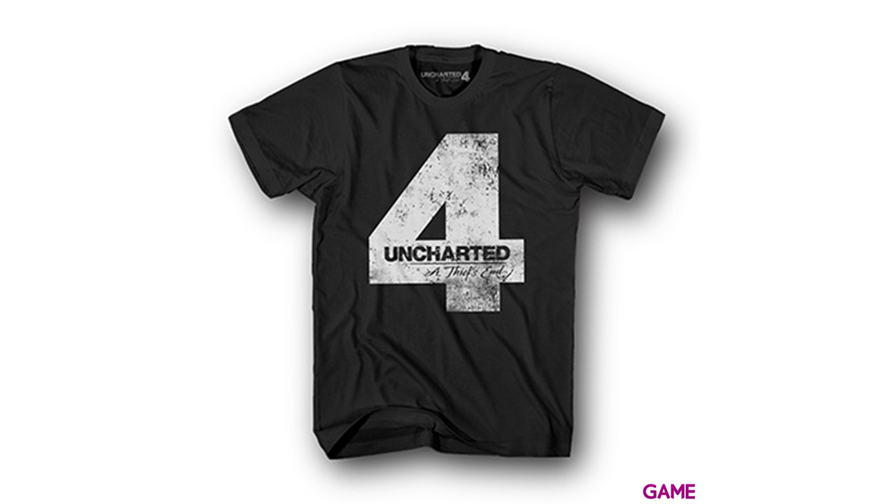 Camiseta Uncharted 4 Negra Four Talla M-0