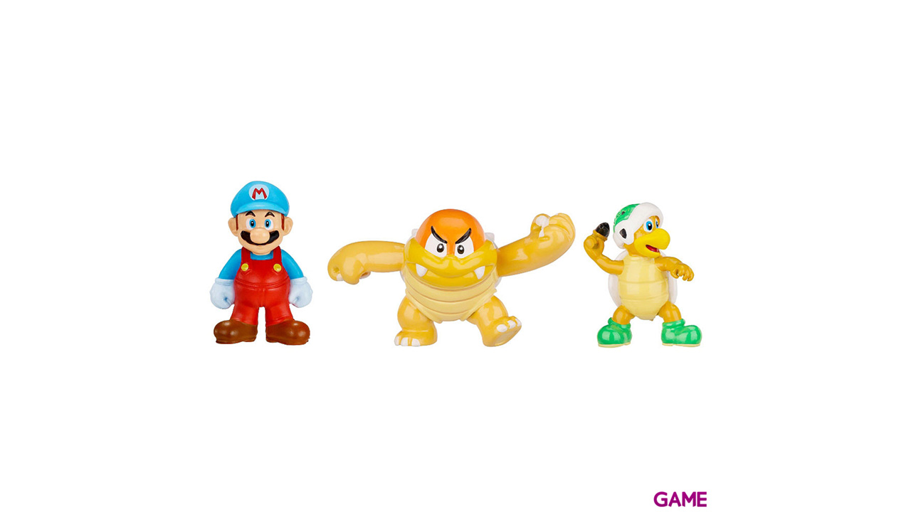 Pack de 3 Figuras 2cms Nintendo: Ice Mario, Boom Boom y Hammer-0
