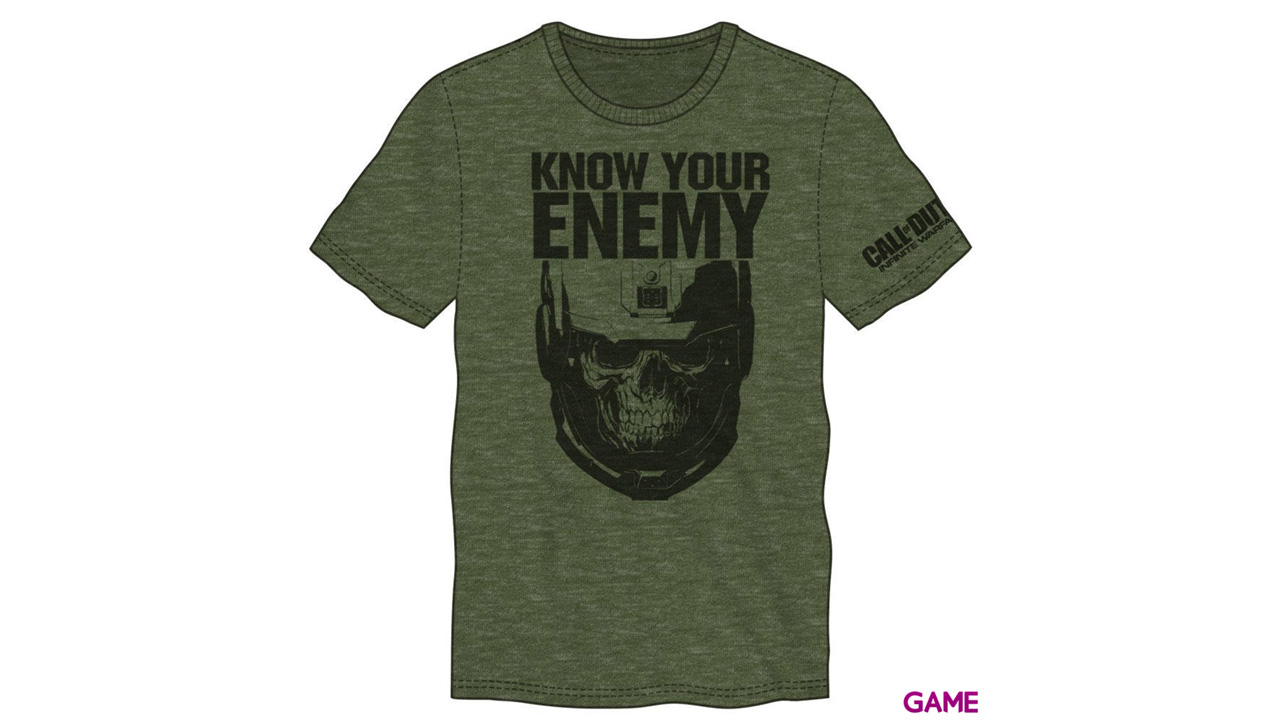 Camiseta COD IW Know your Enemy Verde Militar Talla M-0