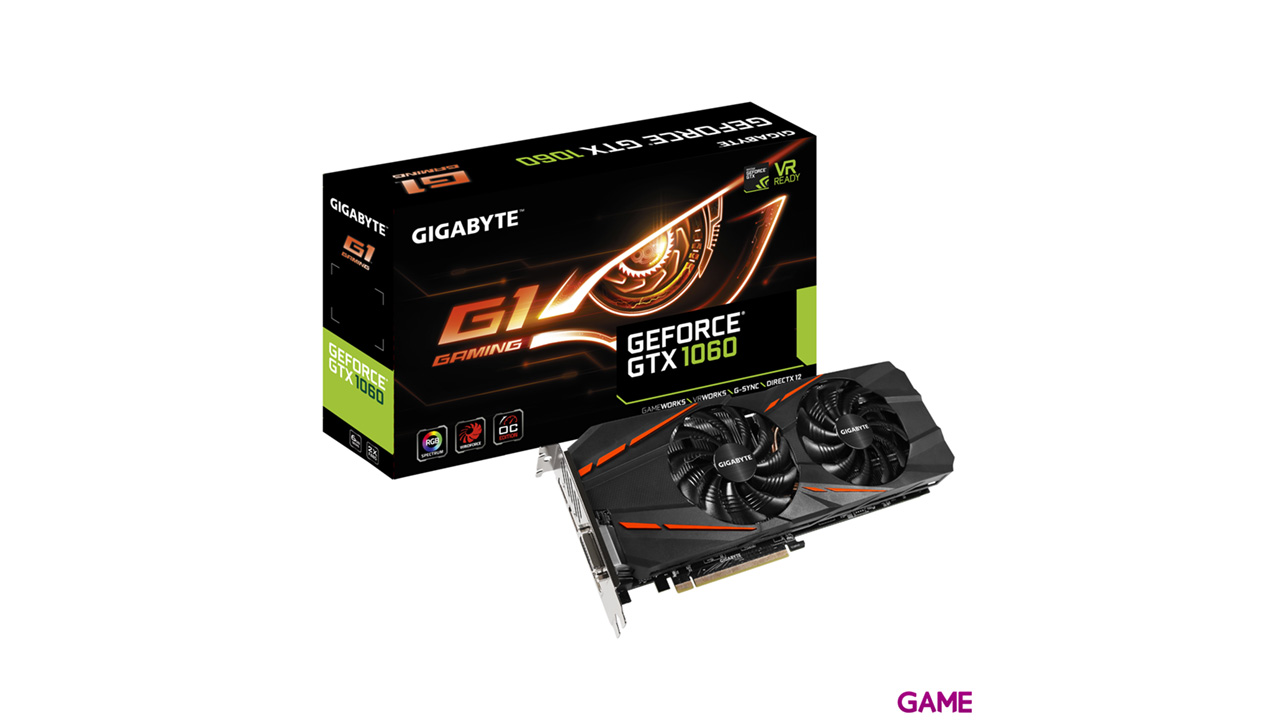 GIGABYTE GeForce GTX 1060 6GB GDDR5 - Tarjeta Gráfica Gaming. PC GAMING: