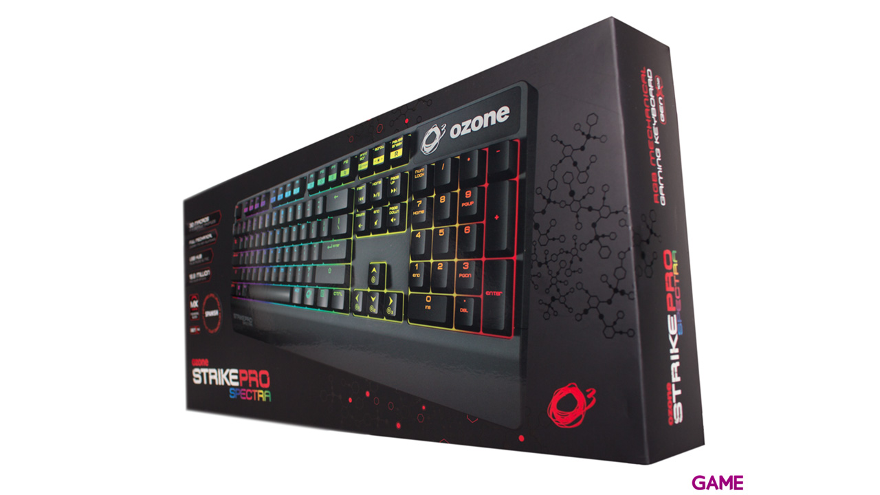 OZONE Strike Pro Spectra Mecánico Cherry MX Red RGB - Teclado Gaming-5