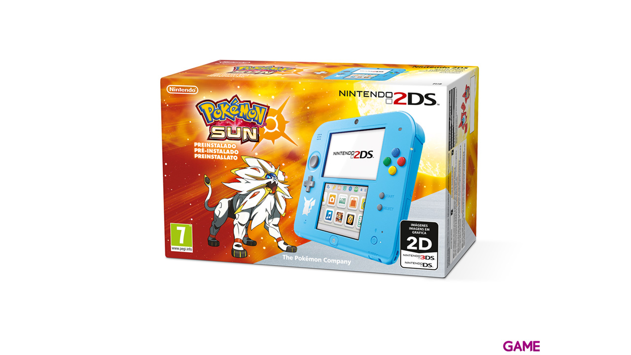 Nintendo 2DS Azul + Pokemon Sol (Preinstalado)-0