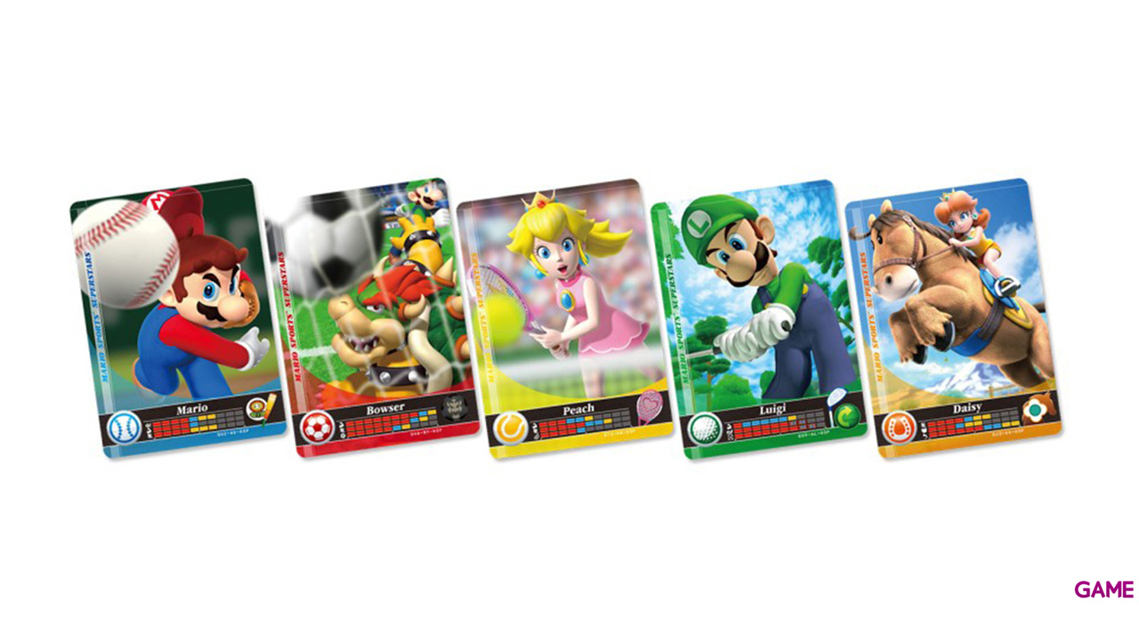 Pack 5 Tarjetas amiibo Mario Sports Super Stars-0