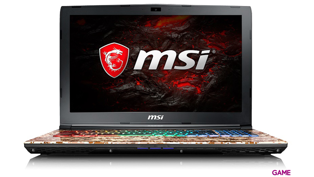 MSI GE62 7RE-688XES - i7-7700 - GTX 1050Ti - 16GB - 1TB HDD + 256GB SSD - 15.6´´ - FreeDOS - Camo Squad-2