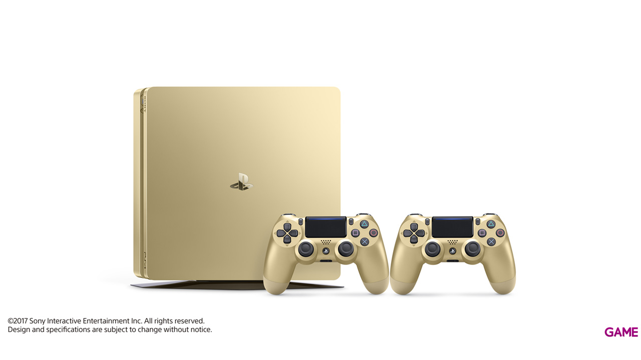 Playstation 4 Slim 500Gb Gold + 2 Dualshock 4 V2-1