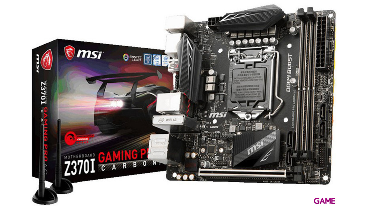 MSI Z370i Gaming Pro Carbon AC Mini ITX LGA1151 - Placa Base-0