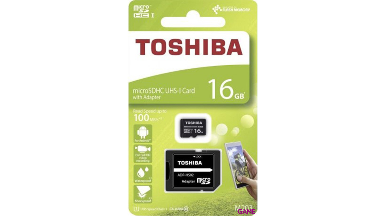 Memoria Toshiba 16Gb microSDHC UHS-I C10 R100-1