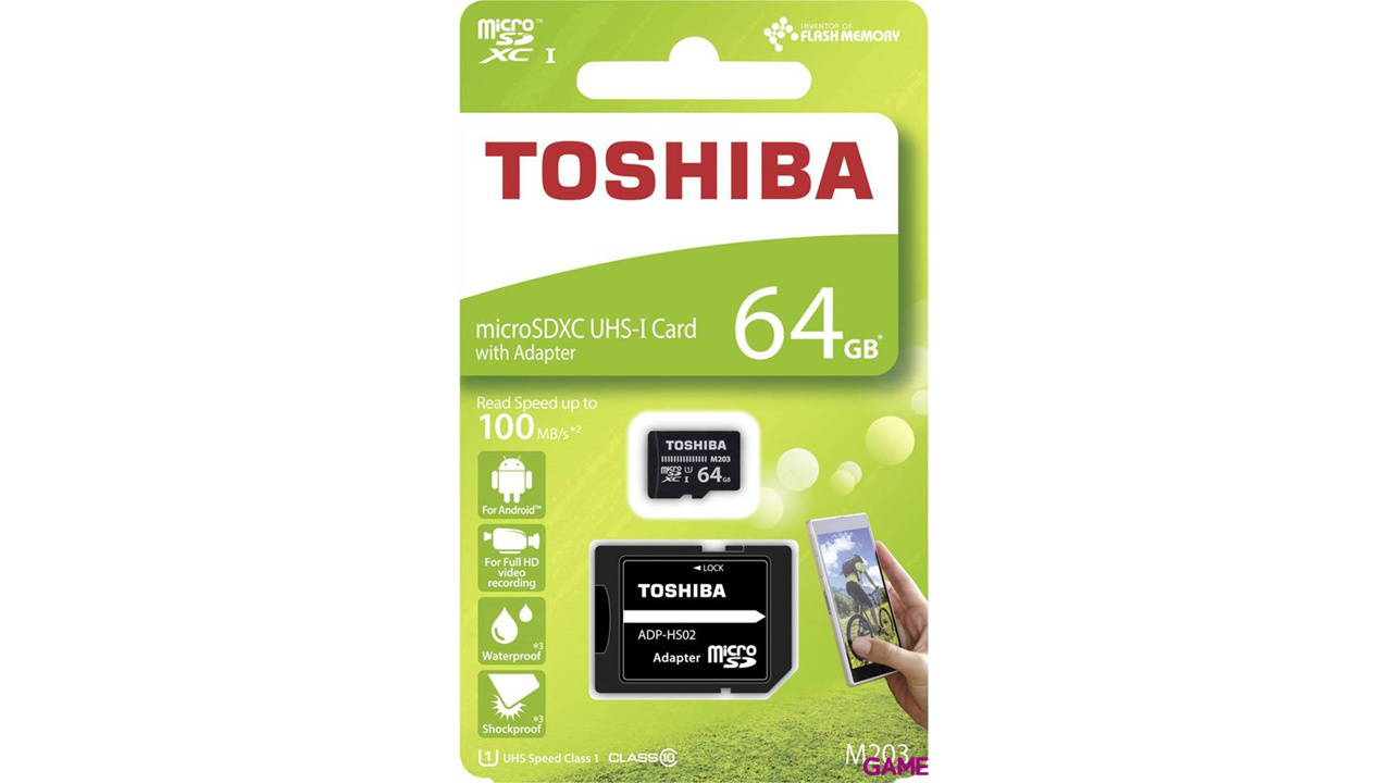 Memoria Toshiba 64Gb microSDXC UHS-I C10 R100-1