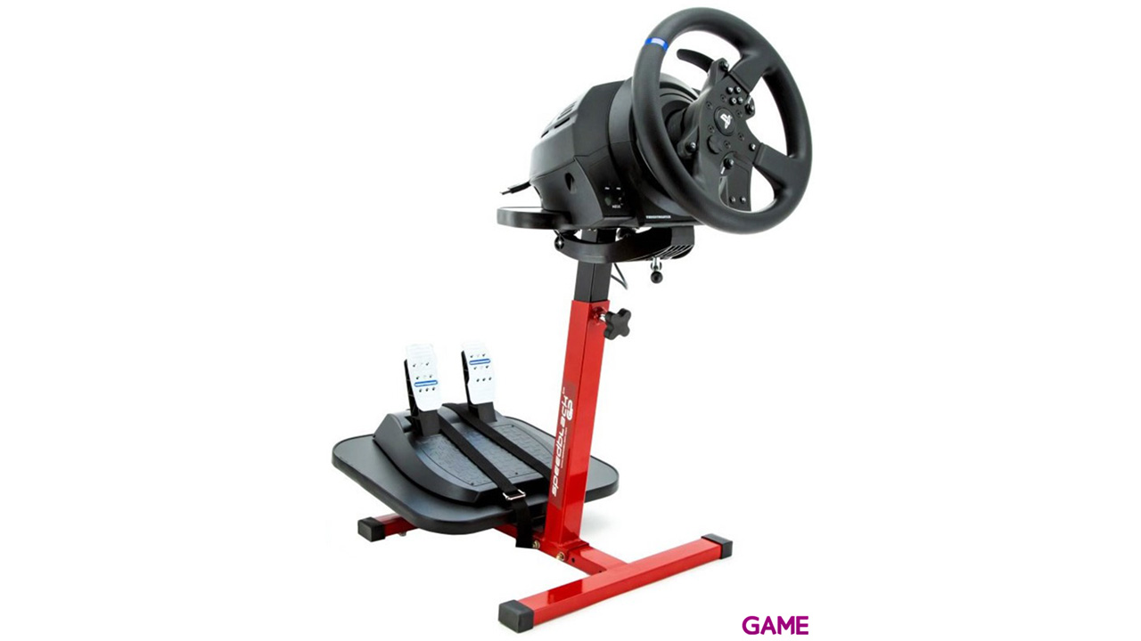 SpeedBlack soporte gaming volante rojo-5