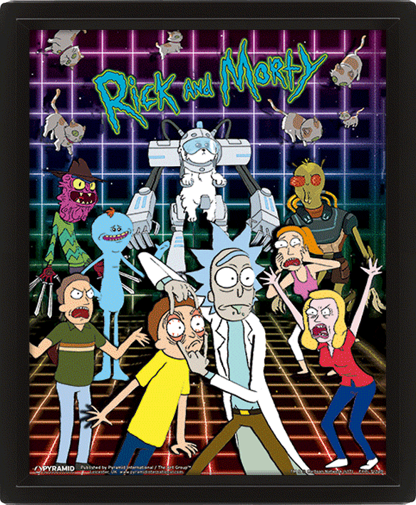 Cuadro 3D Rick y Morty: Personajes-0