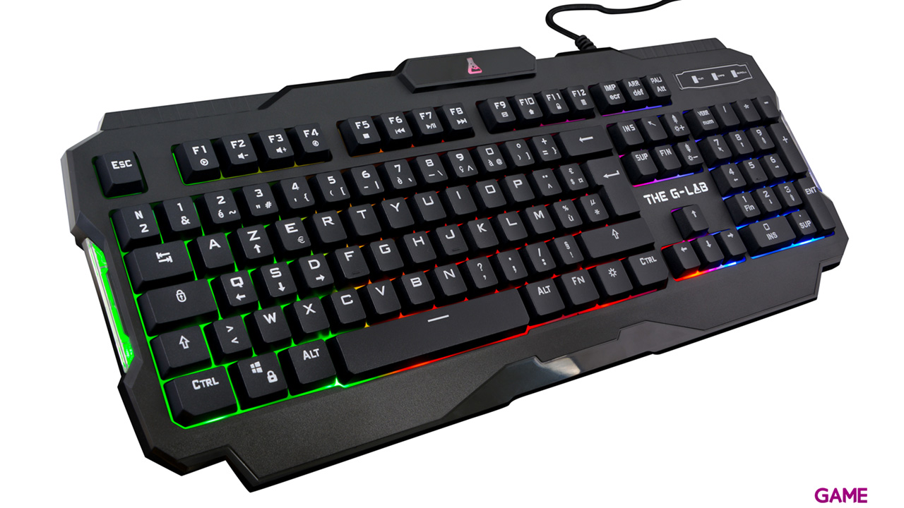 The G-Lab Combo Helium Teclado+Ratón+Alfombrilla+Auriculares LED Multicolor - Pack Gaming-1
