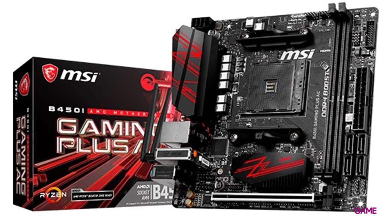 MSI B450I Gaming Plus AC Mini ITX AM4 - Placa Base-0