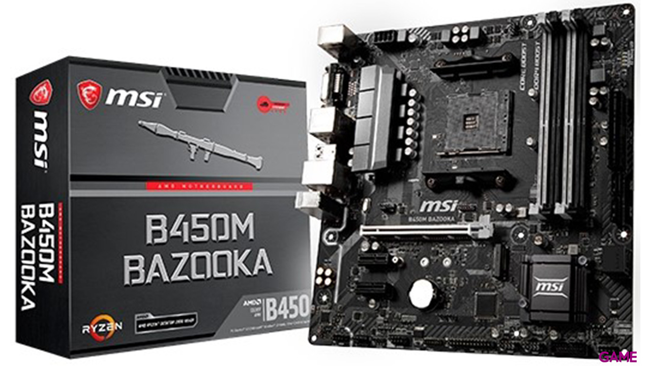 MSI B450M Bazooka AM4 Micro ATX - Placa Base-0