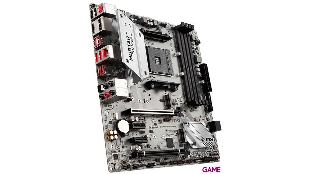 MSI B450M Mortar Titanium Micro ATX AM4 - Placa Base-1