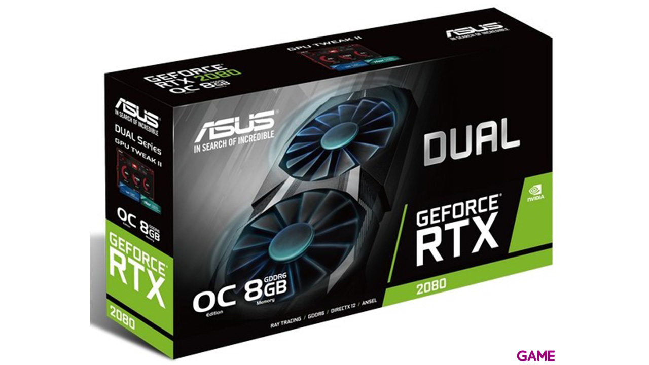ASUS Dual GeForce RTX 2080 OC Edition 8GB GDDR6 - Tarjeta Gráfica Gaming-3