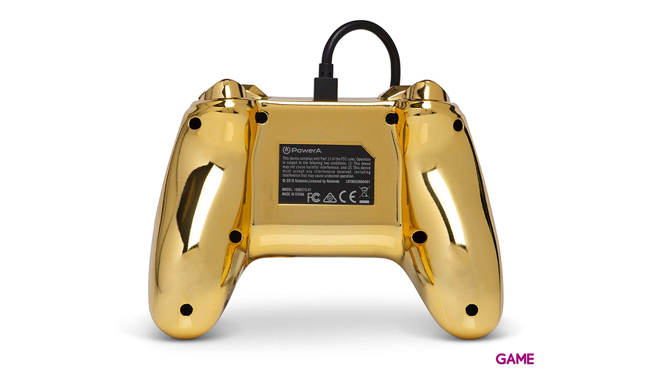 Controller con Cable PowerA Chrome Gold Mario -Licencia oficial--2