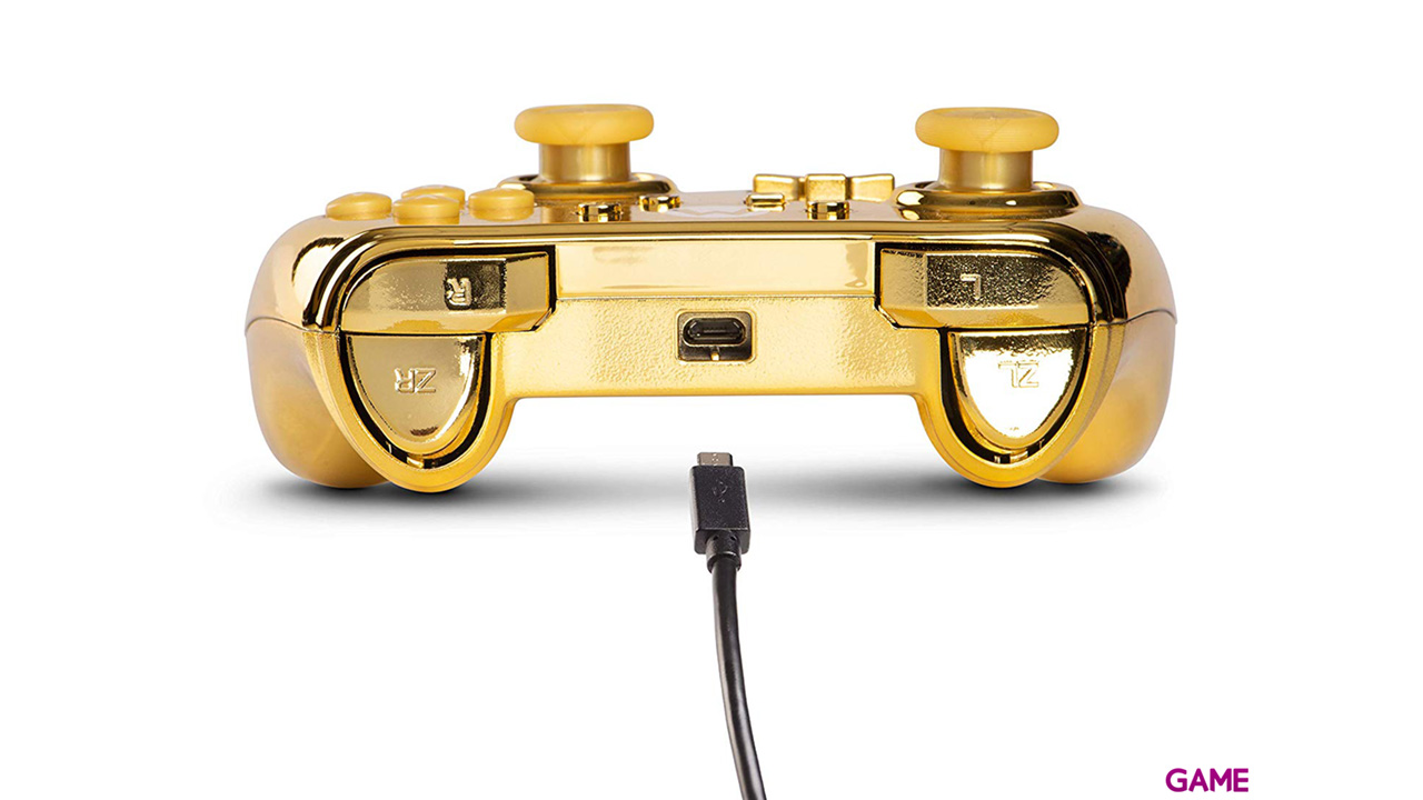 Controller con Cable PowerA Chrome Gold Mario -Licencia oficial--5