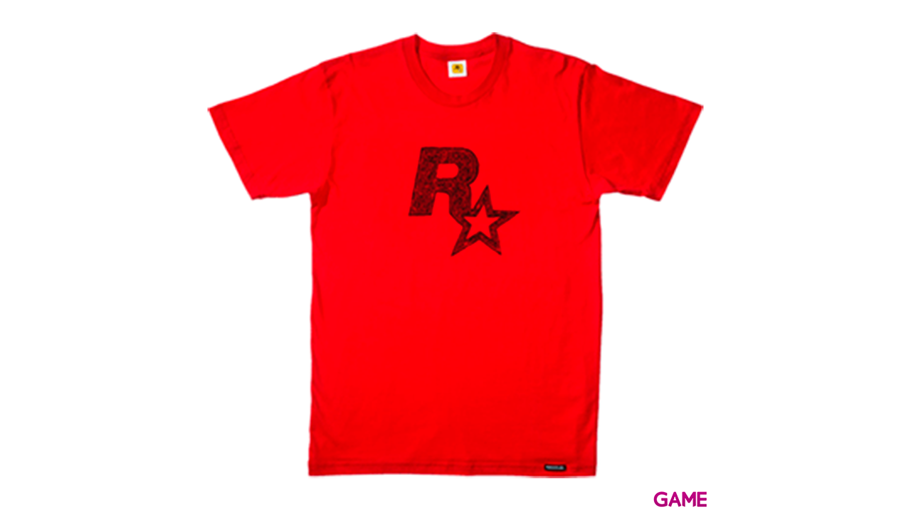 Camiseta Roja Red Dead Redemption Logo Talla XXL-0