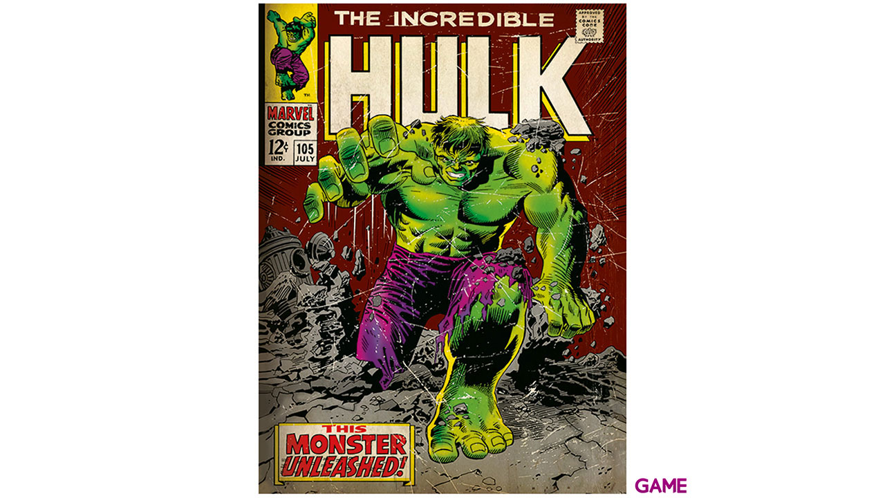 Lienzo Marvel: Hulk Retro-7