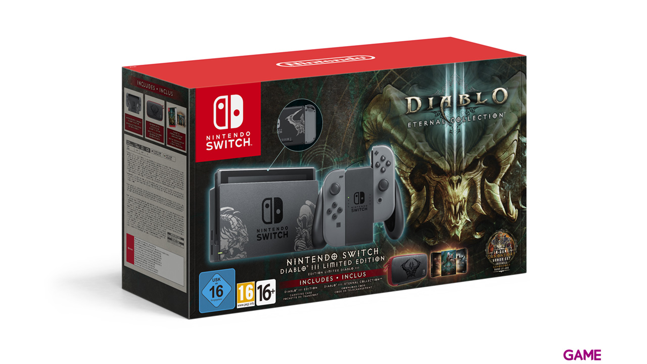 Nintendo Switch Gris Edición Limitada Diablo III-0