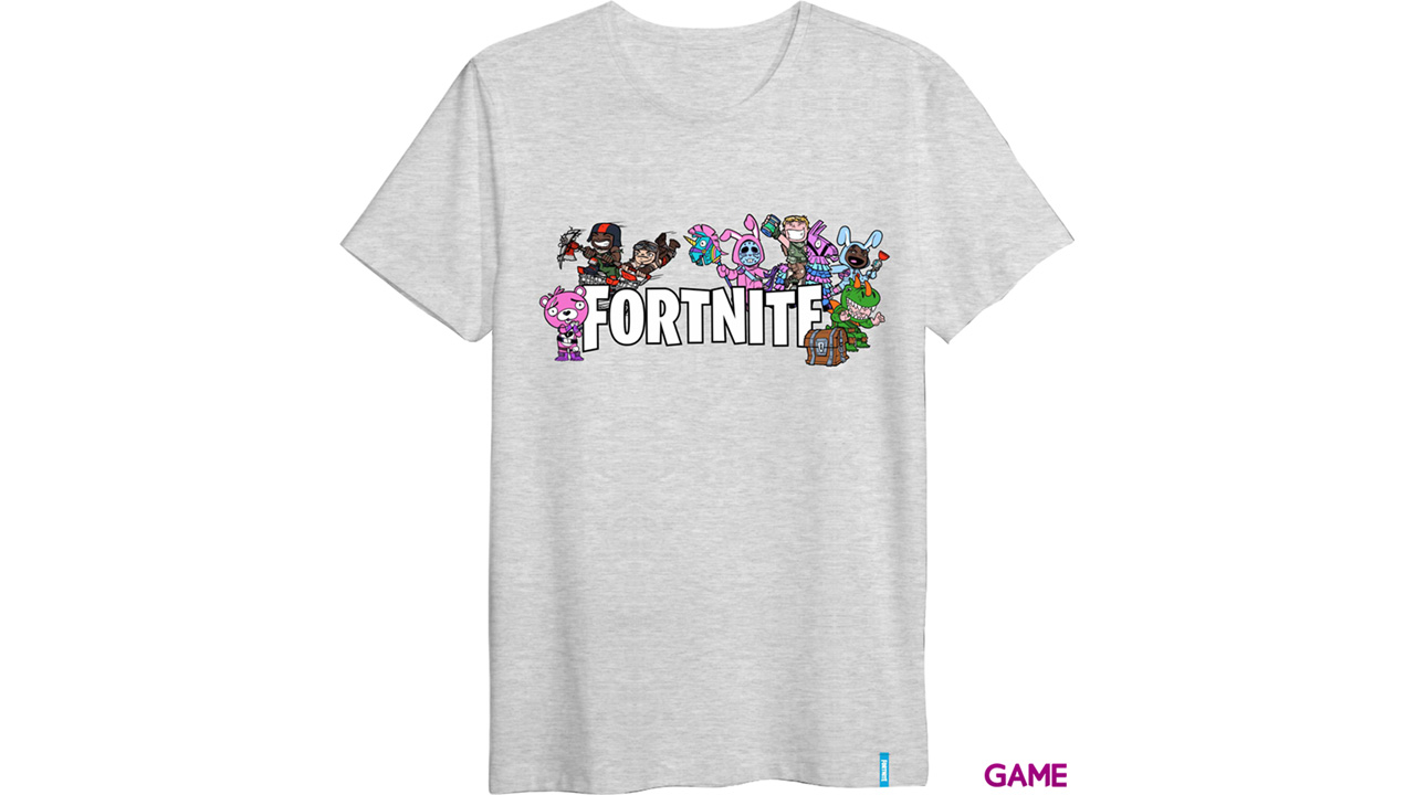 Camiseta Skins Gris Fortnite L-0