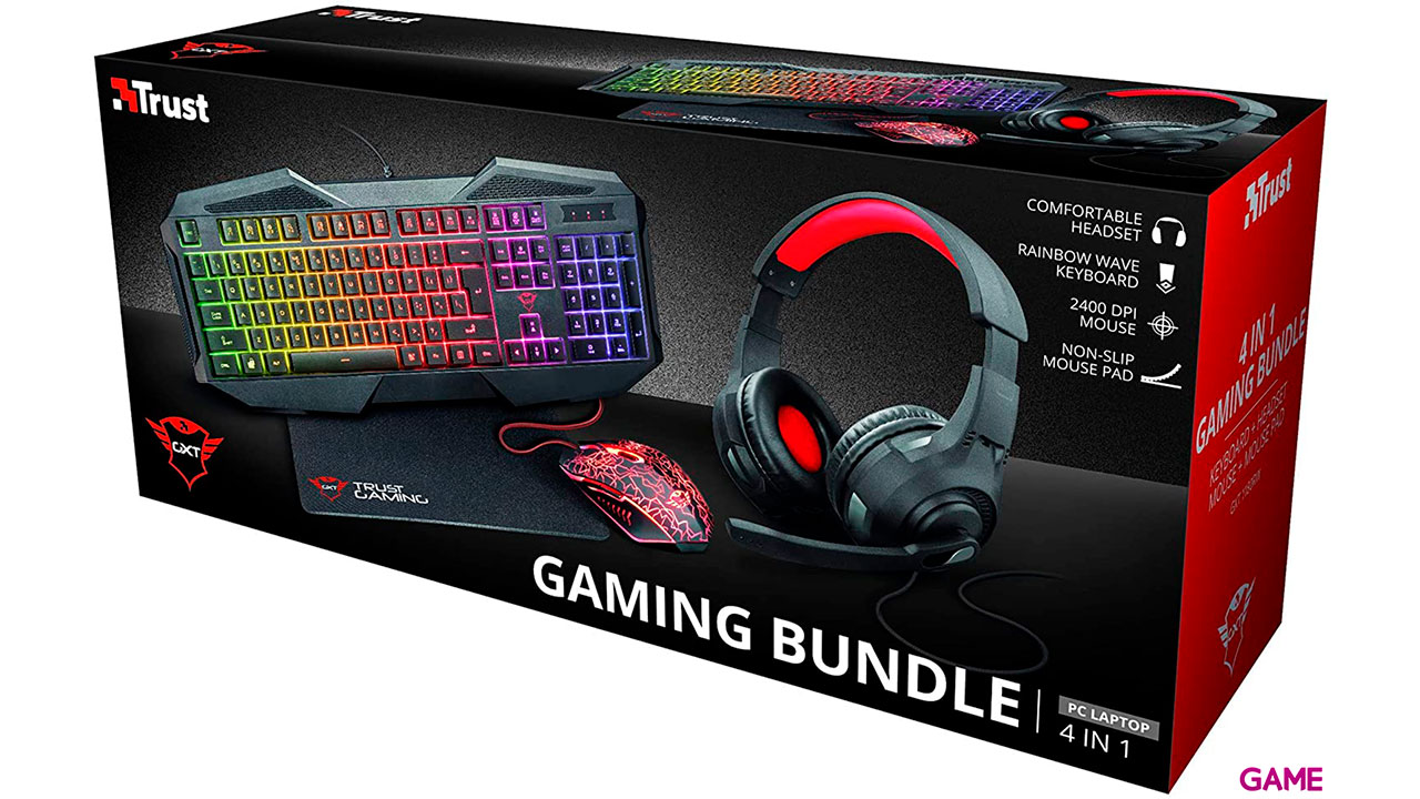 Trust GXT 1180RW Gaming Bundle 4 in 1 LED Multicolor - Pack Gaming-3