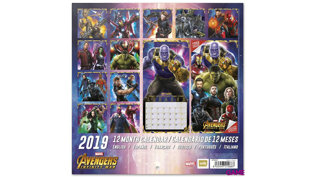 Calendario 2019: Marvel Avengers-1