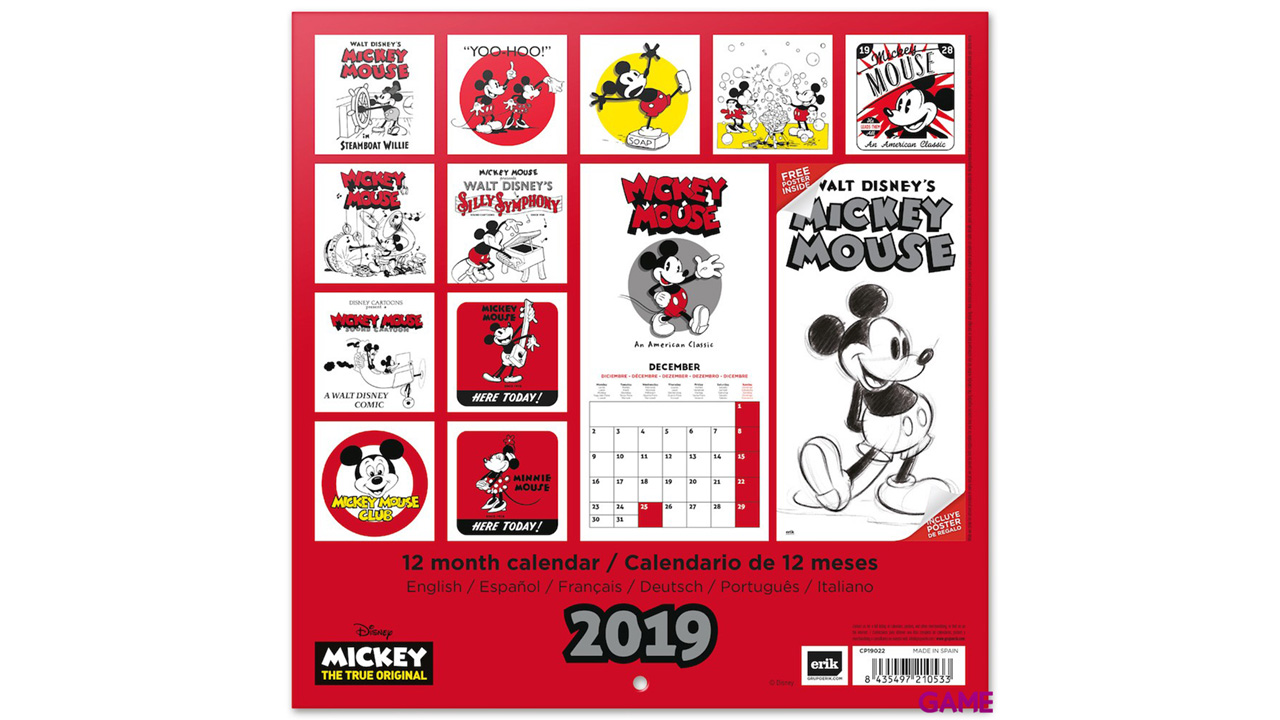 Calendario 2019: Mickey 90 Aniversario-1