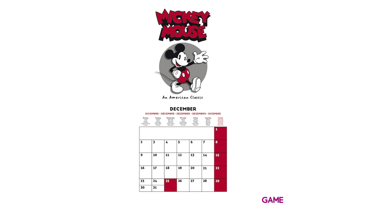 Calendario 2019: Mickey 90 Aniversario-2