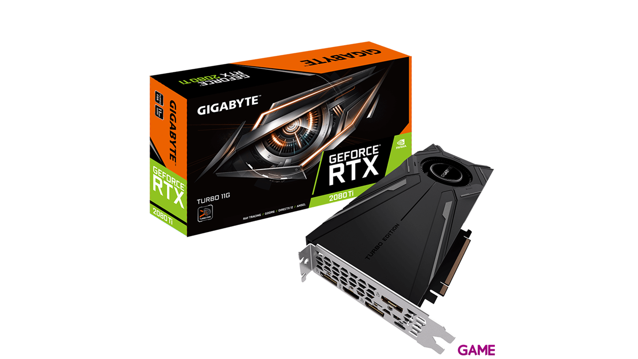 GIGABYTE AORUS GeForce RTX 2080 Ti TURBO 11GB GDDR6 - Tarjeta Gráfica Gaming-0
