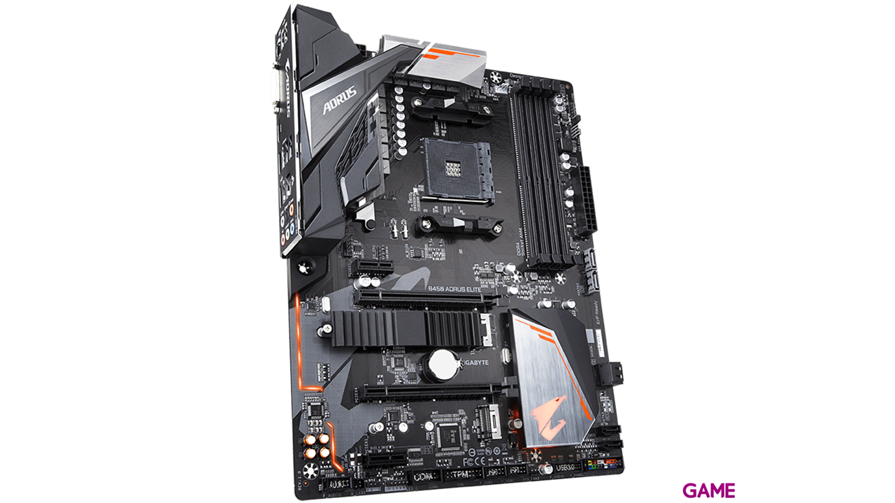 Gigabyte B450 Aorus ELITE ATX AM4 - Placa Base-2