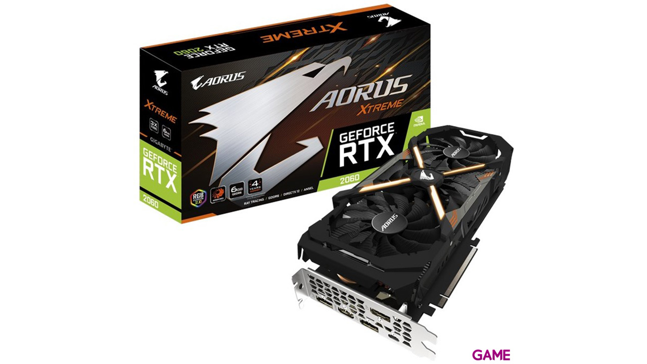 GIGABYTE AORUS GeForce RTX 2060 XTREME 6GB GDDR6 - Tarjeta Gráfica Gaming-0