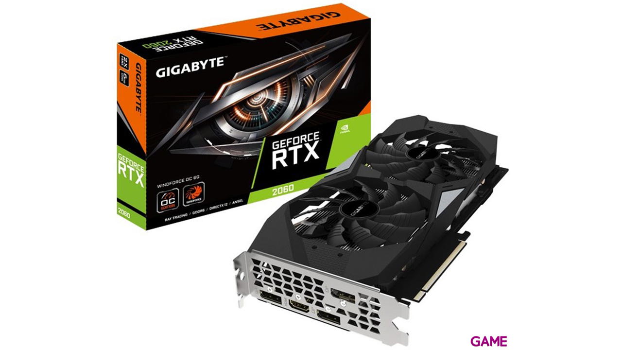 GIGABYTE GeForce RTX 2060 WINDFORCE OC 6GB GDDR6 - Tarjeta Gráfica Gaming-0