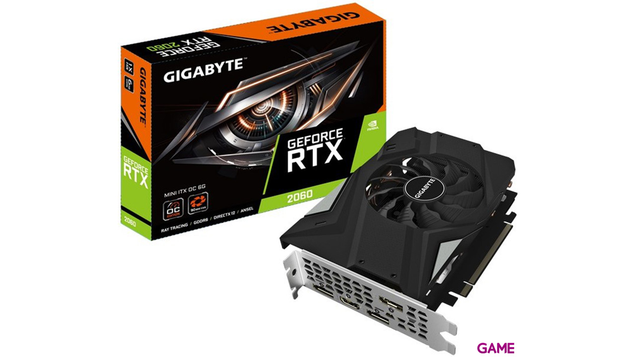 GIGABYTE GeForce RTX 2060 MINI ITX OC 6GB GDDR6 - Tarjeta Gráfica Gaming-0