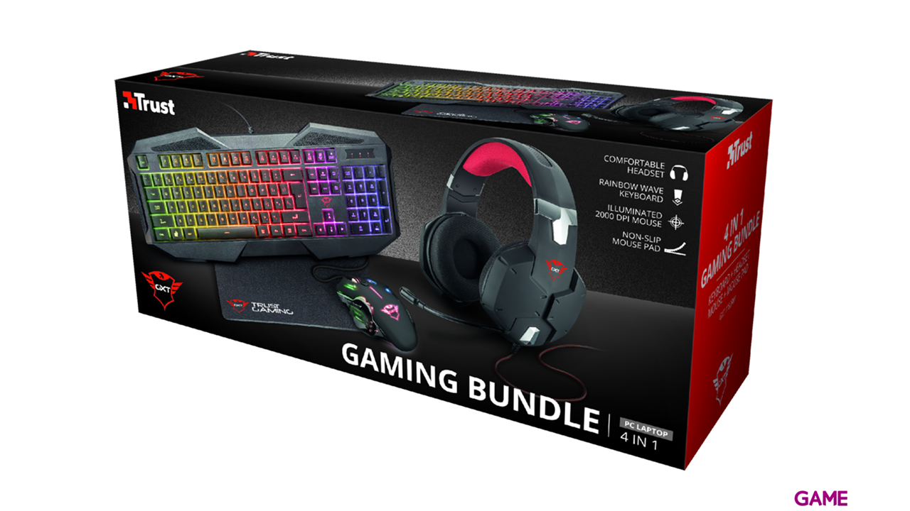 Trust GXT 1182RW Gaming Bundle 4-in-1 LED Multicolor - Pack Gaming-5