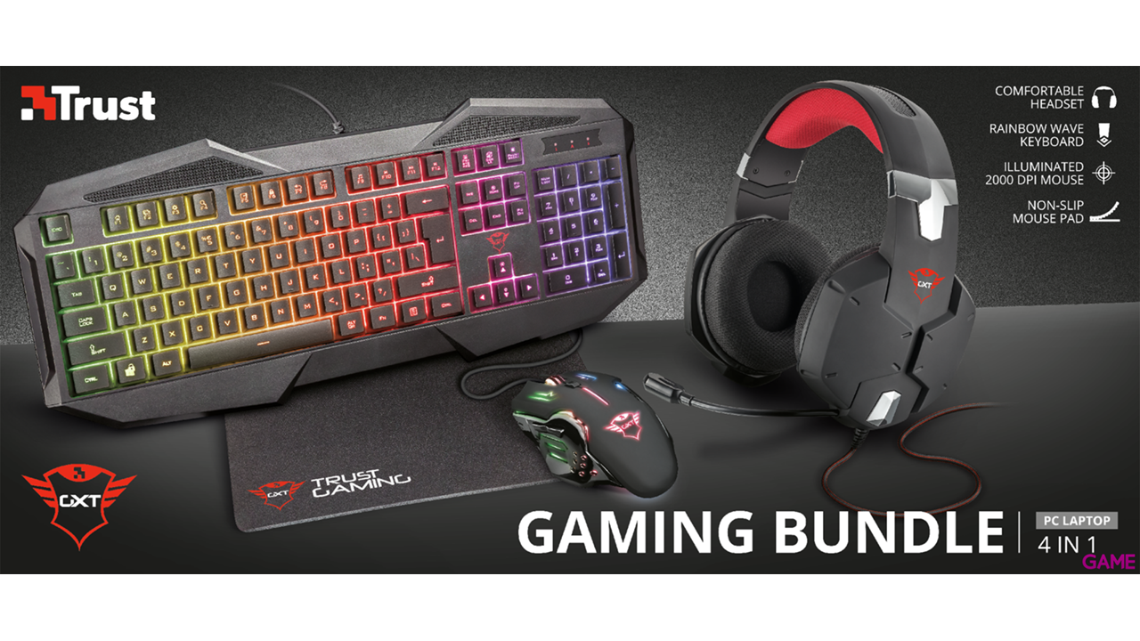 Trust GXT 1182RW Gaming Bundle 4-in-1 LED Multicolor - Pack Gaming-6