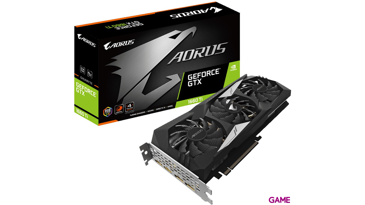 GIGABYTE AORUS GeForce GTX 1660 Ti 6GB GDDR6 - Tarjeta Gráfica Gaming-0