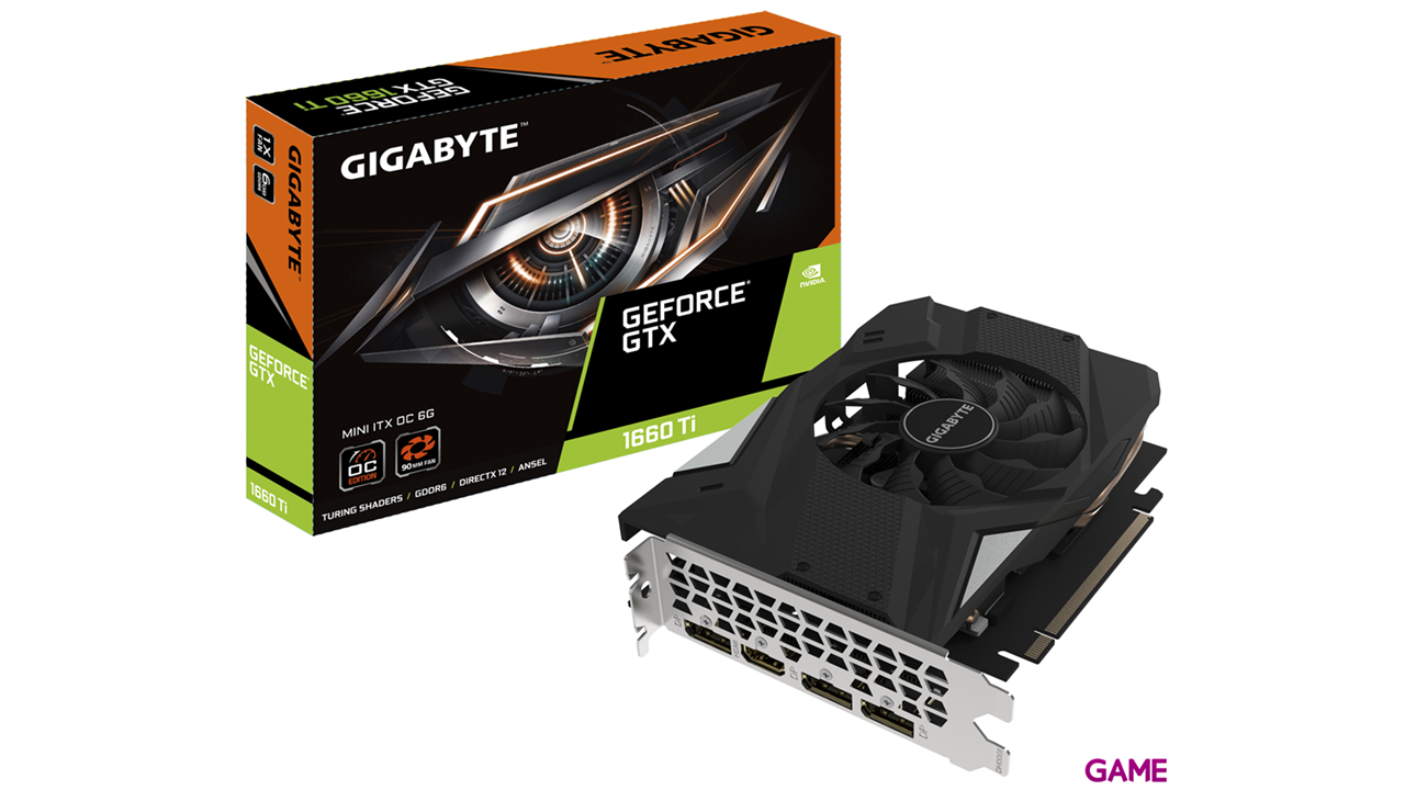 GIGABYTE GeForce GTX 1660 Ti MINI ITX OC 6GB GDDR6 - Tarjeta Gráfica Gaming-0