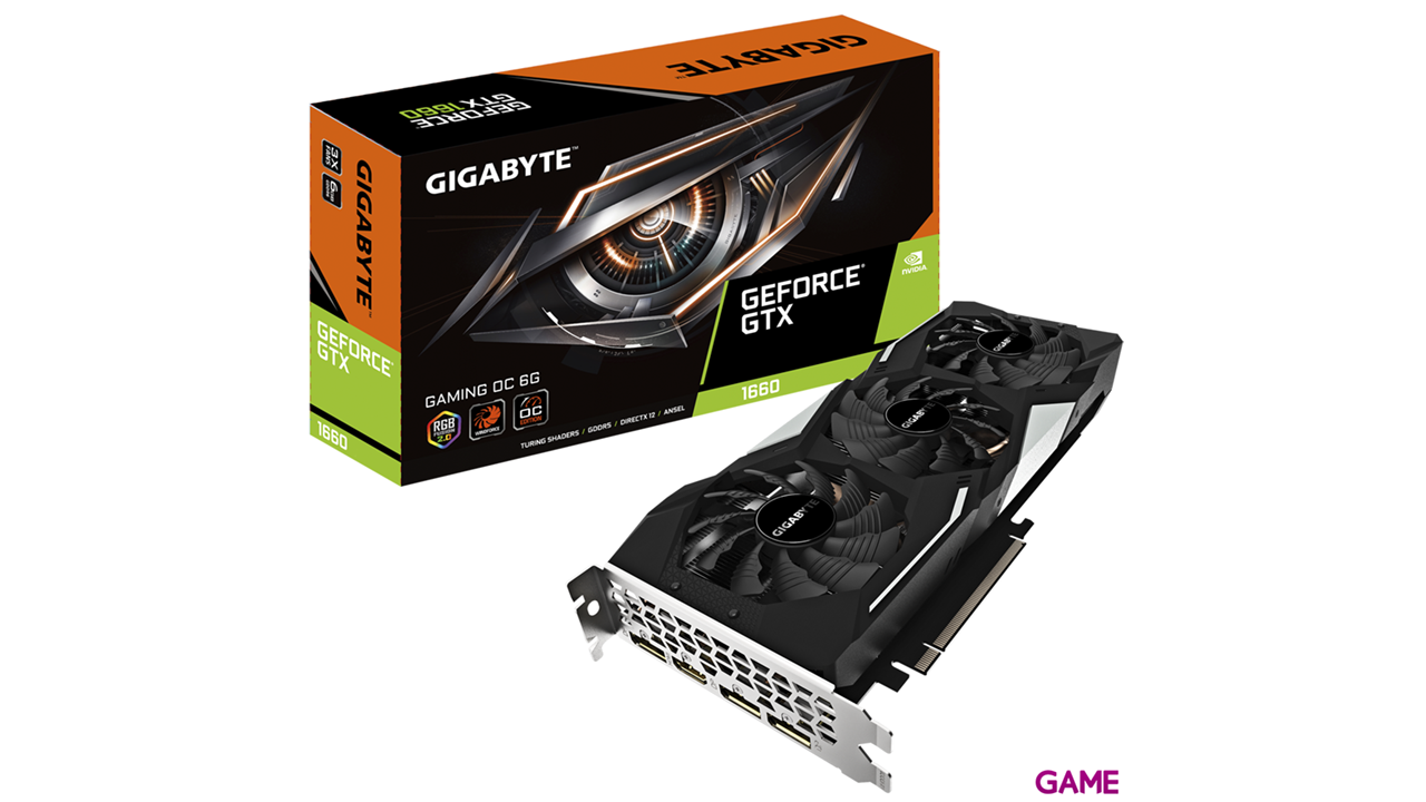 GIGABYTE GeForce GTX 1660 GAMING OC 6G - Tarjeta Gráfica Gaming-0