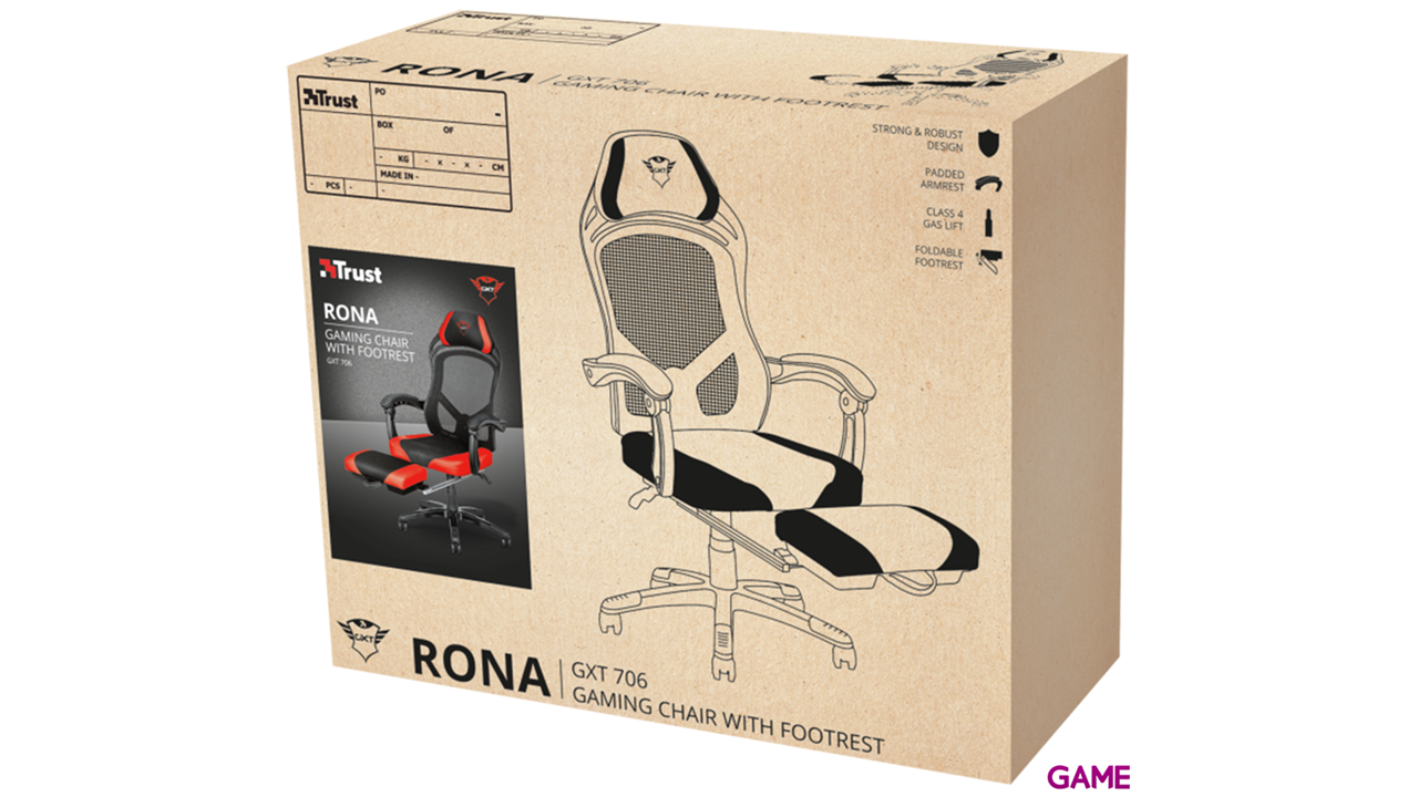 Trust GXT 706 Rona Gaming Chair Tela - Silla Gaming-5
